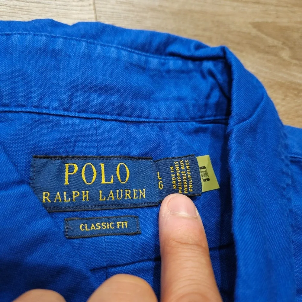 NWT Polo Ralph Lauren Classic Fit Button Down Shirt Blue Men's L Cotton
